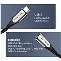 Vention Nylon geflochtenes Verlängerungskabel Typ C (USB-C) (4K / PD / 60W / 5Gbps / 3A) 1 m grau - Datenkabel