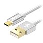 AlzaPower AluCore Micro USB 1 m Silver - Datenkabel