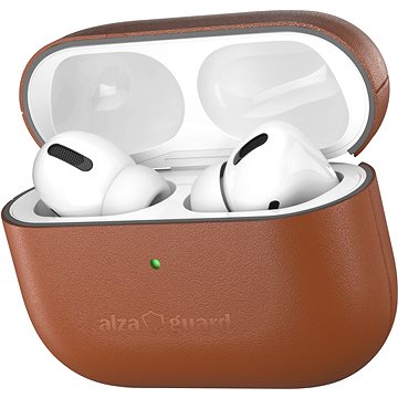 AlzaGuard Genuine Leather Case für AirPods Pro 2022 sattelbraun