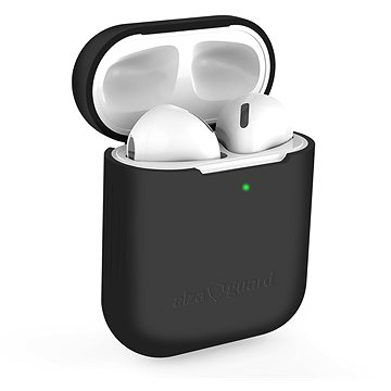 AlzaGuard Skinny Silicone Case für Airpods 1. und 2. Generation - schwarz