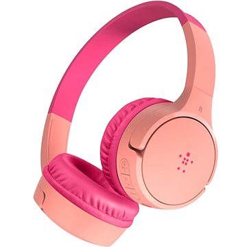 Belkin Soundform Mini - Wireless On-Ear Headphones for Kids - rosa