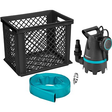 GARDENA Entwässerungspumpe für Schmutzwasser 10500 BASIC - Entwässerungsset