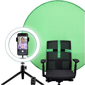 Trust MAKU 2v1 Vlog Light & Green Screen Kit