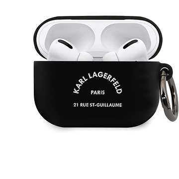 Karl Lagerfeld Rue St Guillaume Silikonhülle für Airpods Pro Schwarz