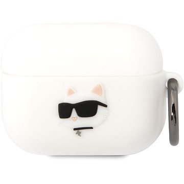 Karl Lagerfeld 3D Logo NFT Choupette Head Silikoncover für Airpods Pro - Weiß