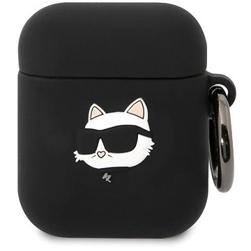 Karl Lagerfeld 3D Logo NFT Choupette Head Silikonhülle für Airpods 1/2 Schwarz