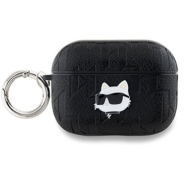 Karl Lagerfeld PU Embossed Choupette Head Hülle für AirPods Pro 2 Black