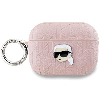 Karl Lagerfeld PU Embossed Karl Head Hülle für AirPods Pro 2 Pink