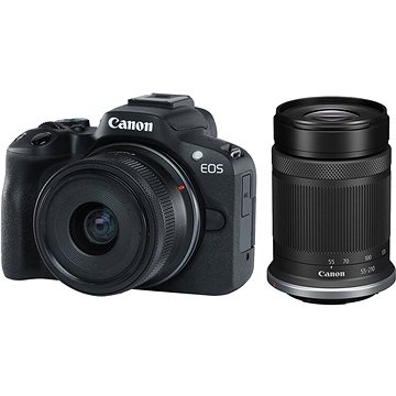 Canon EOS R50 schwarz + RF-S 18-45mm f/4.5-6.3 IS STM + RF-S 55-210mm f/5-7.1 IS STM