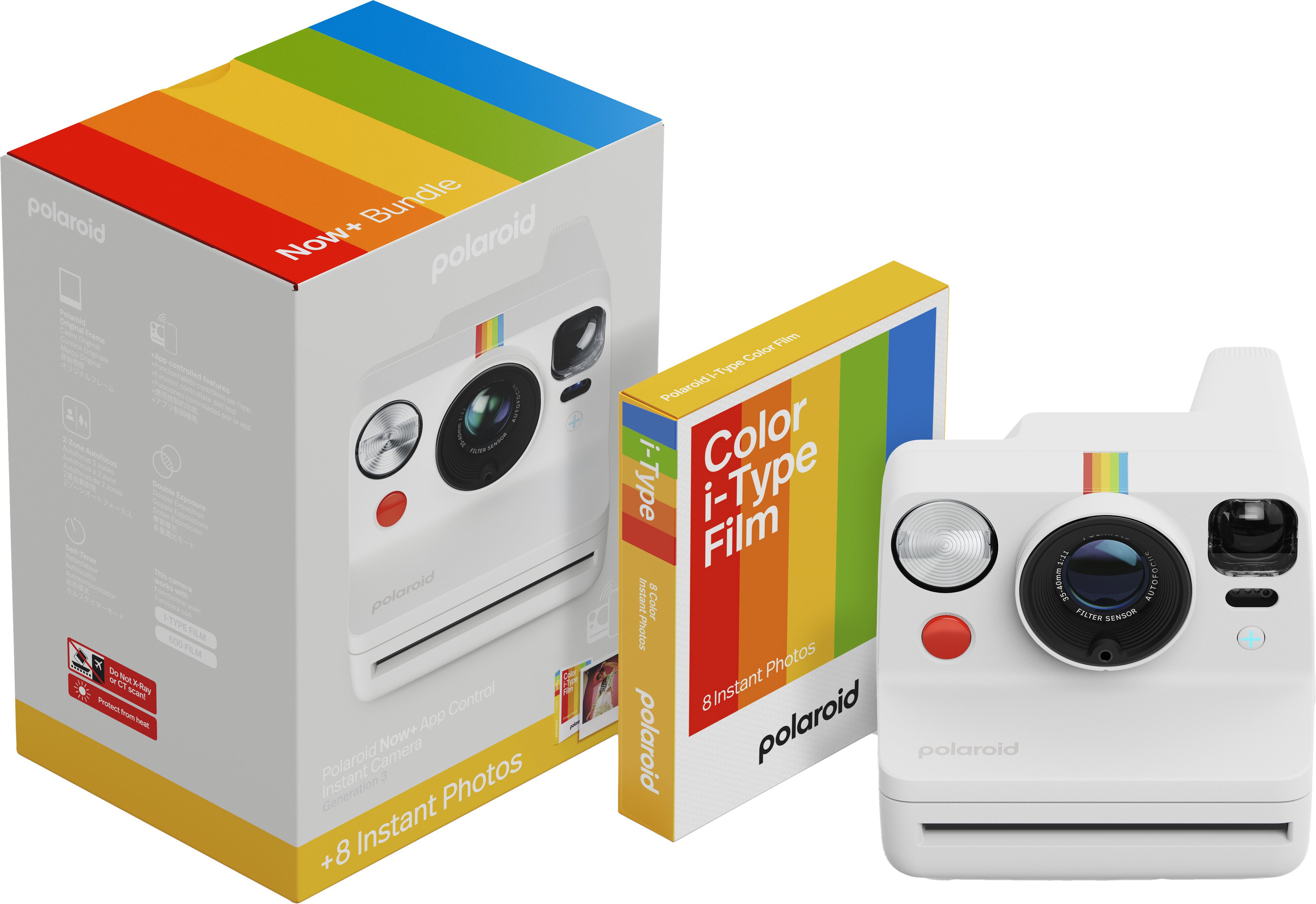 Polaroid Now+ Gen 3 White Set mit Farbfilm (8 Fotos)