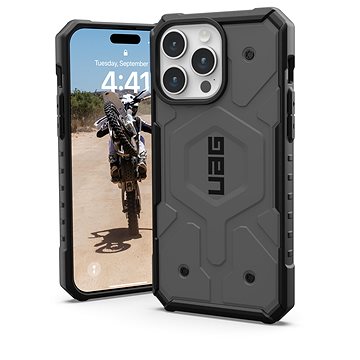 UAG Pathfinder MagSafe Silver iPhone 15 Pro Max