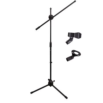 Veles-X 2 Mic Clips Boom Arm Tripod Microphone Stand