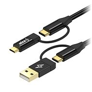 AlzaPower MultiCore 4in1 USB Kabel 1 m - schwarz - Datenkabel