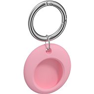 AlzaGuard Circle Silicone Keychain für AirTag - pink - AirTag Schlüsselanhänger
