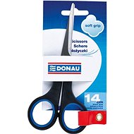 DONAU Soft Grip 14 cm schwarz/blau - Büroschere