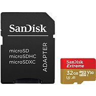 Speicherkarte SanDisk MicroSDHC 32 Gigabyte Extreme A1 UHS-I (V30) + SD adaptér, GoPro Edition - Speicherkarte