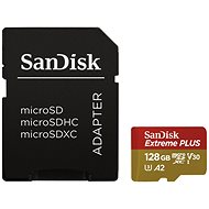 SanDisk Micro SDXC 128 GB Extrem Plus A2 UHS-I (V30) U3 + SD-Adapter - Speicherkarte