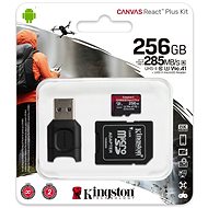 Kingston Canvas React Plus microSDXC 256 GB + SD-Adapter und Kartenleser - Speicherkarte