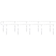EMOS LED Weihnachtsgirlande - 10x Eiszapfen, 1,35 m, 2x AA, innen, kaltweiß, Timer - Weihnachtsbeleuchtung