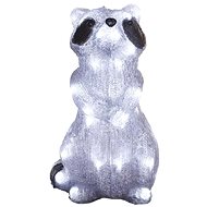 EMOS LED Dekoration - leuchtender Waschbär, 39 cm, innen und außen, kaltweiß, Timer - Weihnachtsbeleuchtung