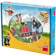 Der kleine Maulwurf und Transportmittel - 12 Holzwürfel - Bild-Bausteine