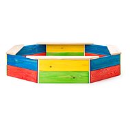 Woody Sandkasten aus Holz - bunt - Sandkasten
