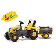 Rolly Junior Trettraktor mit Farm Trailer Anhänger - gelb - Trettraktor