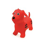 Springendes Haustier - roter Hund - Hüpfball / Hüpfstange