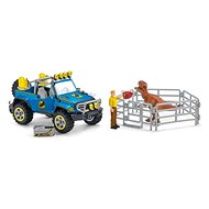 Schleich 41464 Geländewagen mit Außengehege für Dinosaurier - Figur