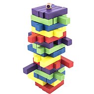 Geschicklichkeitsspiel - Spielturm aus Holz - 60 Teile - bunt - Gesellschaftsspiel