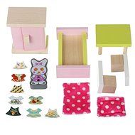 Cubika 12640 Zimmer - Holzmöbel für Puppen - Puppenmöbel