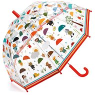Djeco Schöner Design Regenschirm - Im Regen - Kinder-Regenschirm