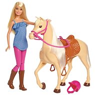 Barbie Pferd mit Puppe - Puppe