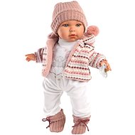 Llorens 42406 Baby Julia - Realistische Puppe mit Soundeffekten und weichem Stoffkörper - 42 cm - Puppe