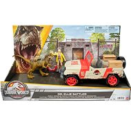Jurassic World Ellie Sattler mit Auto und Dinosaurier - Figur