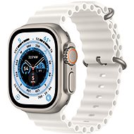 Apple Watch Ultra 49mm Titangehäuse mit Ocean Armband weiß - Smartwatch