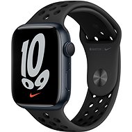 Apple Watch Nike Series 7 45mm Mitternachtsgrau Aluminium mit Anthrazitfarbenem/Schwarzem Nike Sportarmband - Smartwatch