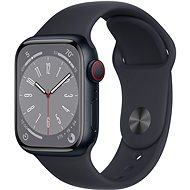 Apple Watch Series 8 41mm Cellular Aluminiumgehäuse in Mitternacht mit Mitternacht-Sportarmband - Smartwatch