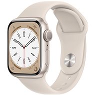 Apple Watch Series 8 41mm Aluminiumgehäuse Polarstern mit weißem Sportarmband - Smartwatch