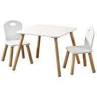 Kesper Kindertisch mit zwei Stühlen - weiß - Kindermöbel