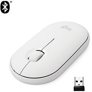 Logitech Pebble M350 Wireless Mouse, Weiß - Maus