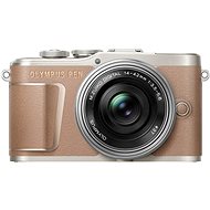 Olympus PEN E-PL10 - braun + Pancake Zoom Kit 14-42 mm silber - Digitalkamera