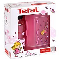 Tefal KIDS Set aus Brotbox und Trinkflasche 0,4 Liter Pink - Prinzessin - Dosen-Set