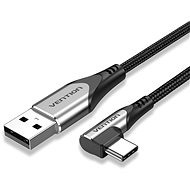 Vention Type-C (USB-C) 90° <-> USB 2.0 Cotton Cable Gray 0.25m Aluminum Alloy Type