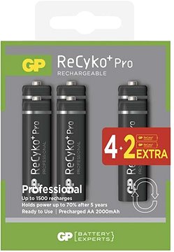GP ReCyko Für HR6 (AA) 4 PC 2000mAh + 2pc Akku | Alza.at GP PB420 + 4AA 2500 Ladegerät | Alza.at