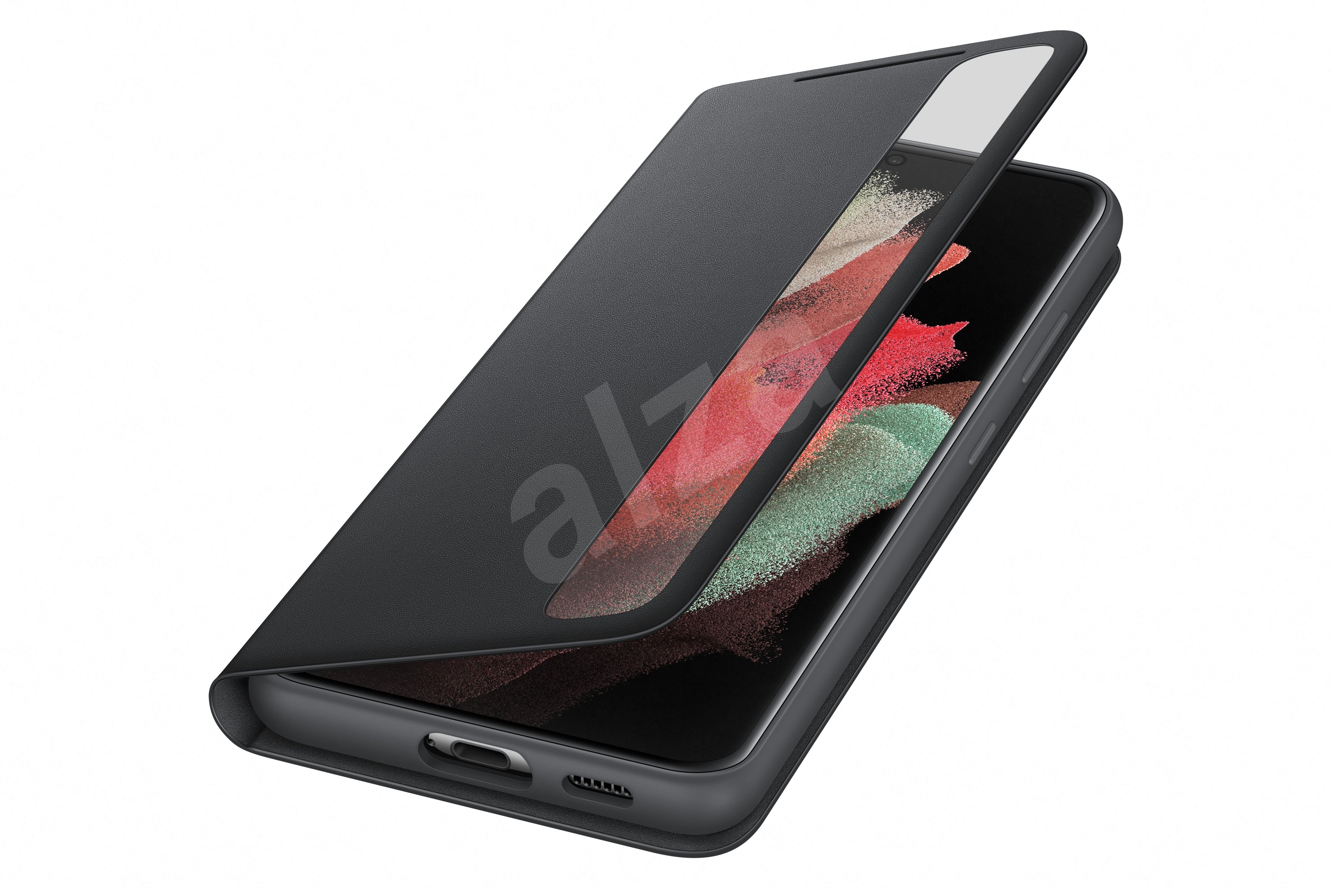 Samsung Clear View Flip Case für Galaxy S21 Ultra schwarz Handyhülle Alza.at