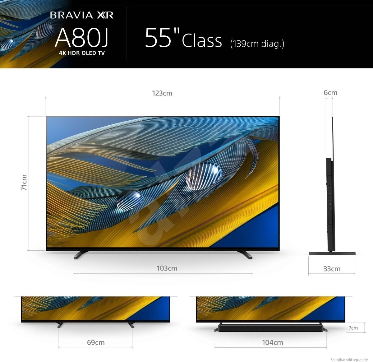 55" Sony Bravia OLED XR55A80J TV Alza.at