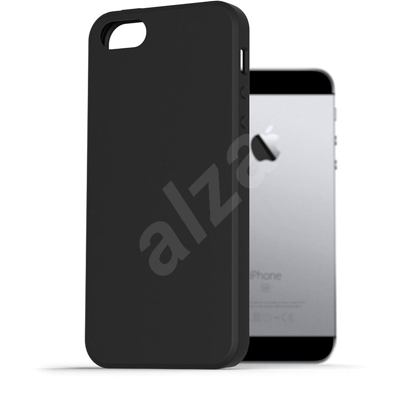 AlzaGuard Premium Liquid Silicone iPhone 5 / 5S / SE schwarz - Handyhülle