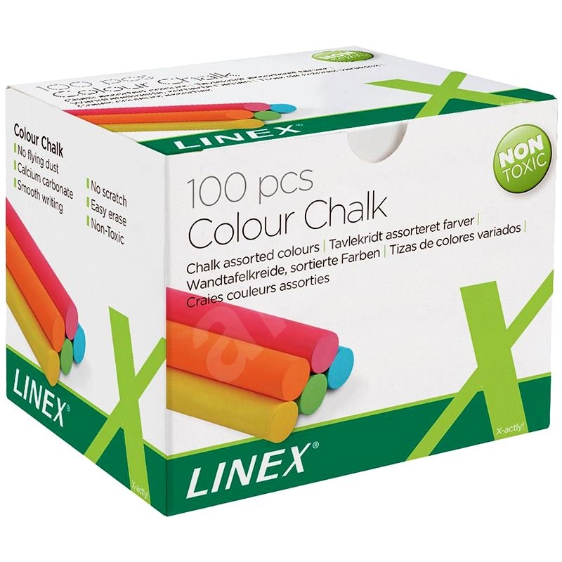 Linex farbige Kreide - rund - 100 Stück Packung - Kreide