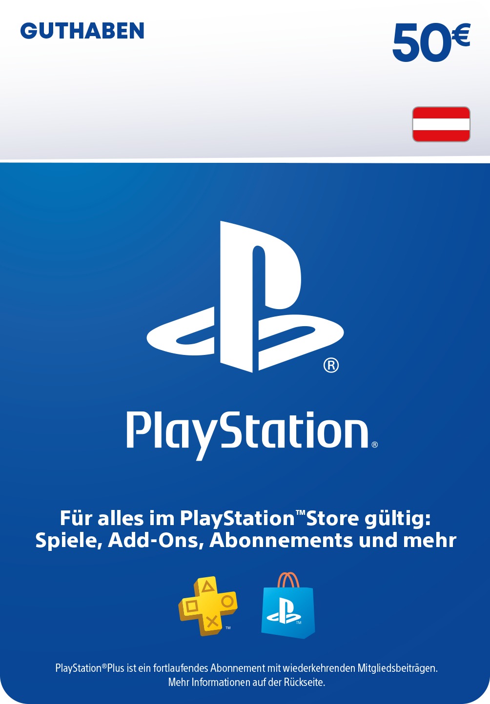 PlayStation-Guthabenkarte 50 EUR